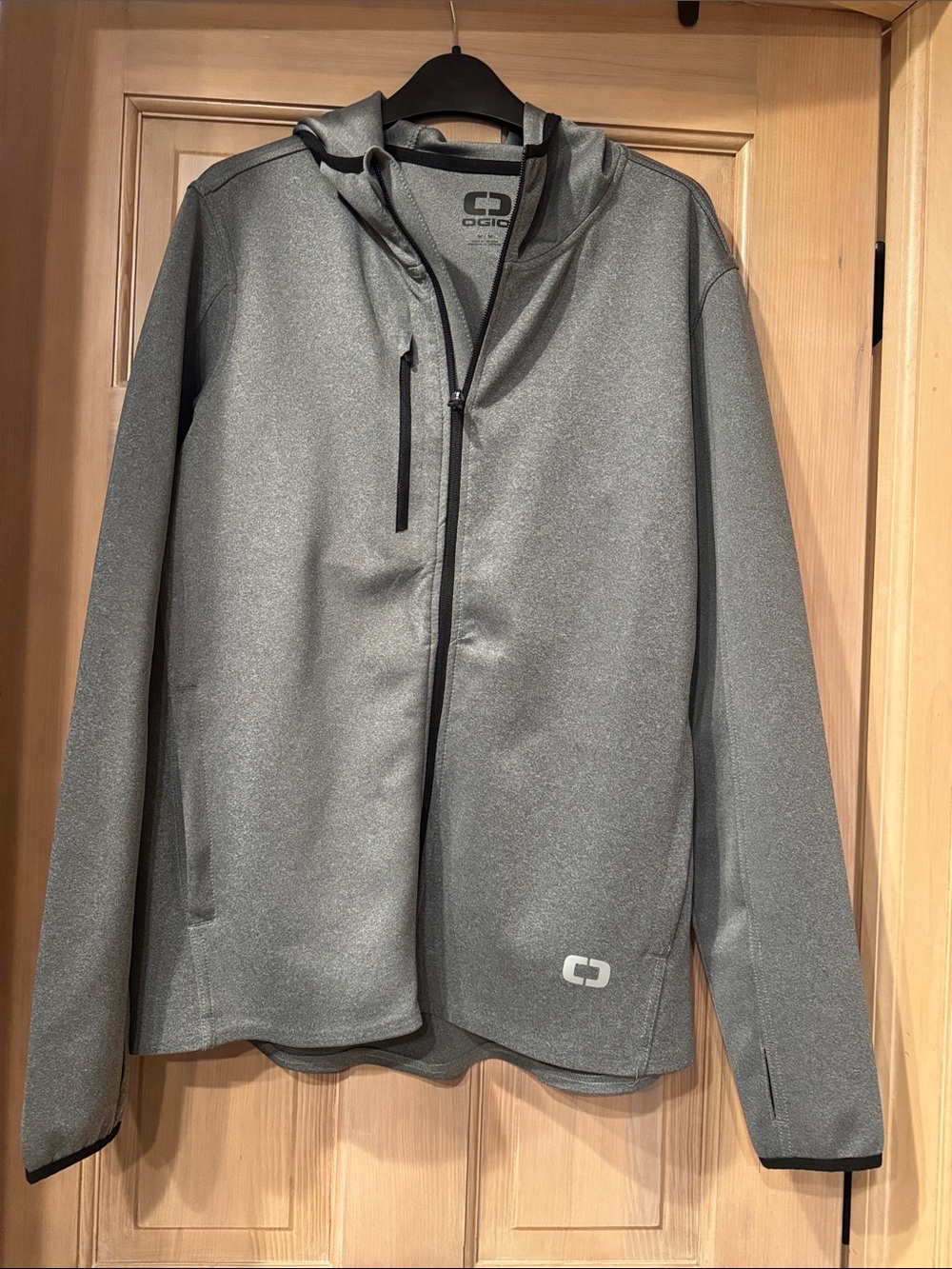 NWIT - OGIO Men's Heather Gray Full-Zip Performance Hooded Jacket